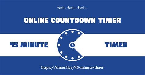 45 Minutes Timer (No Ads, Big, Free Customize)