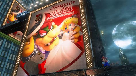 Download Super Mario Odyssey Bowser And Peach Wedding Billboard ...