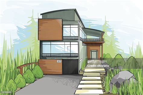 Modern House Sketch High-Res Vector Graphic - Getty Images