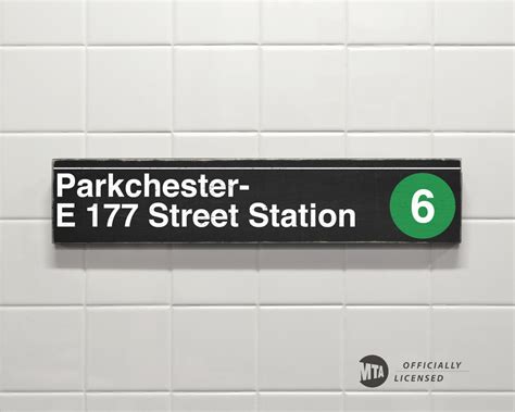 Parkchester E 177 Street Station New York City Subway Sign