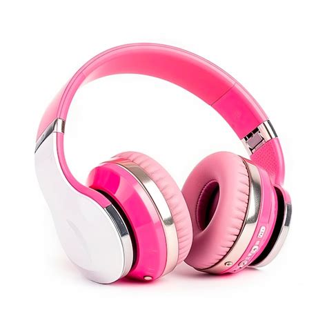 Premium AI Image | Headphones pink isolated