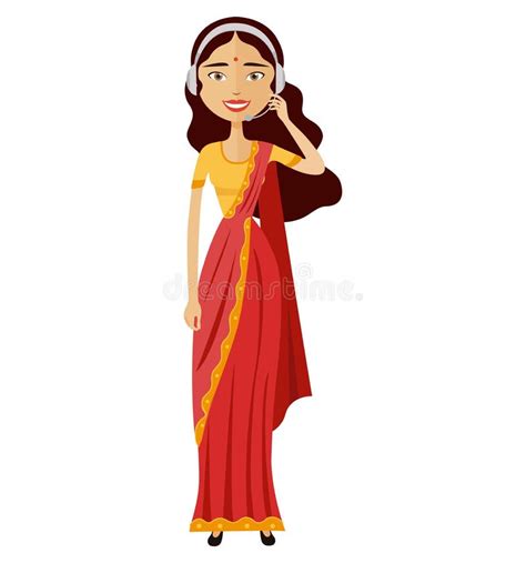 Indian Business Woman with a Cup of Tea Vector Flat Cartoon Illustration Isolated Stock Vector ...