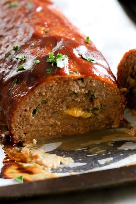 Cheese Stuffed Turkey Meatloaf Recipe