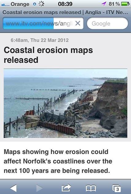 New Coastal Erosion maps of Norfolk