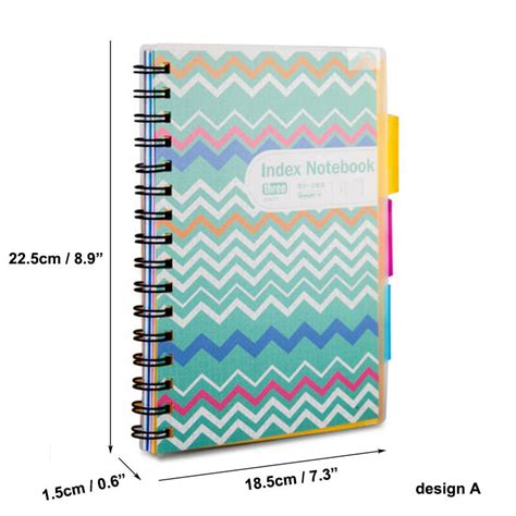 3 Subject Spiral Notebook Wide Ruled, 230 Pages, B5 - Notebookpost