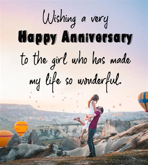 100+ Love Anniversary Wishes For Girlfriend - WishesMsg