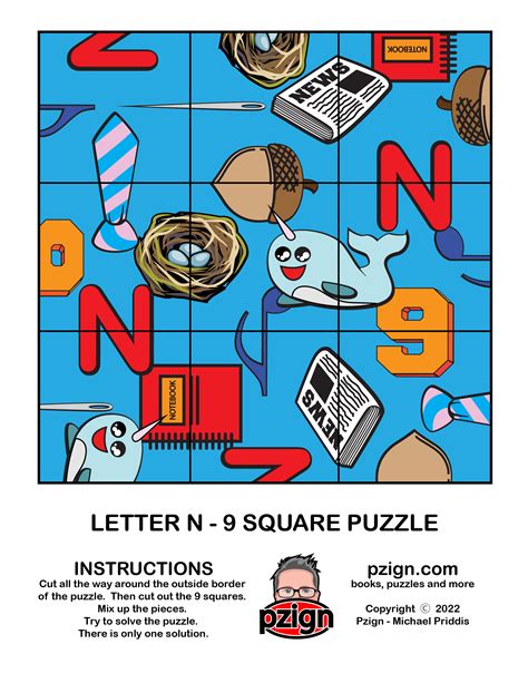 9 Square Puzzles – Free Printable - pzign