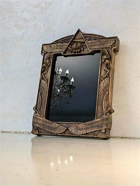 Scrying Mirror Black Mirror free Shipping From Europe Wall Mirror Décor Natural Wood - Etsy