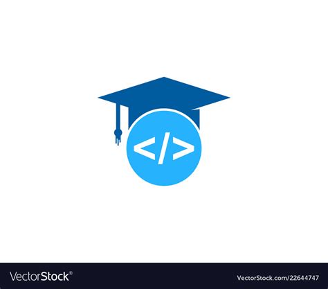 Code education logo icon design Royalty Free Vector Image