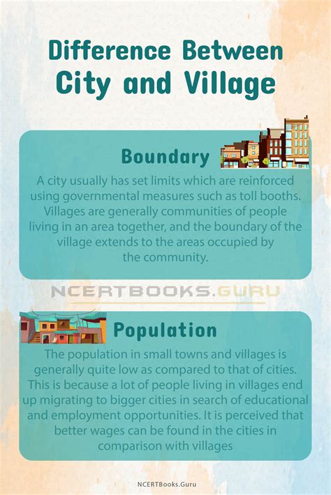 Difference Between City and Village - NCERT Books