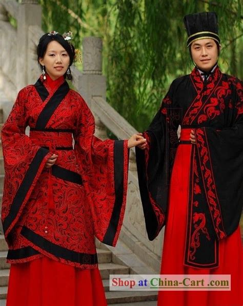 Traditional Chinese Wedding Dress 2 Sets for Men and Women | Chinese ...