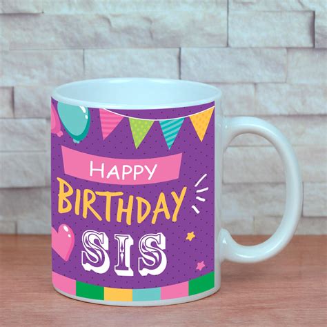 Happy Birthday Mug - Sister, Personalized Photo Mugs