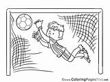 Soccer Goalie Coloring Page sketch template