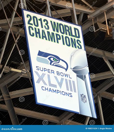 Seattle Seahawks 2013 Superbowl Banner Editorial Stock Image - Image of ...