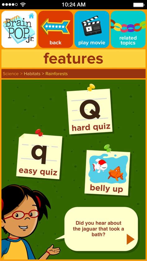 BrainPOP Jr. Movie of the Week #ios#Education#app#apps | Movie of the week, Pop jr, Movies