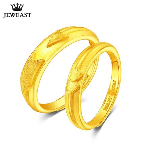 XXX 24K Pure Gold Ring Real AU 999 Solid Gold Rings Lover's Beautiful Romantic Upscale Trendy ...