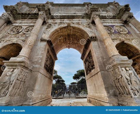 Arch of Emperor Trajan in Rome, Italy Editorial Stock Image - Image of tourism, architecture ...