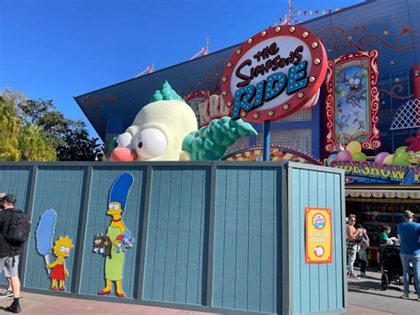 Construction Walls Go Up Around The Simpsons Ride at Universal Studios ...