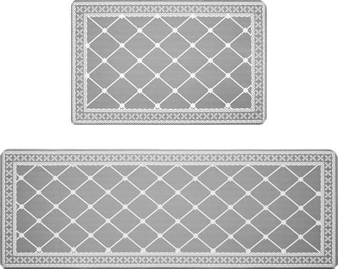 Amazon.com: HEBE Anti Fatigue Kitchen Floor Mats Set of 2 Thick Cushioned Kitchen Rugs Mats Set ...