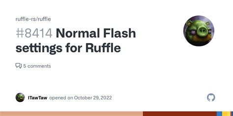 Normal Flash settings for Ruffle · Issue #8414 · ruffle-rs/ruffle · GitHub