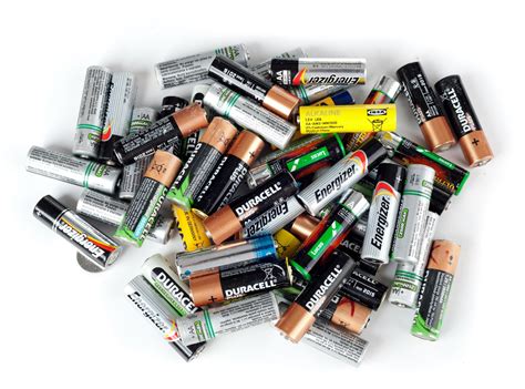 Different types of used batteries ready for recycling 8237791 Stock ...