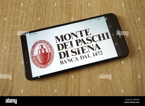 Banca Monte dei Paschi di Siena S.p.A. logo displayed on smartphone ...