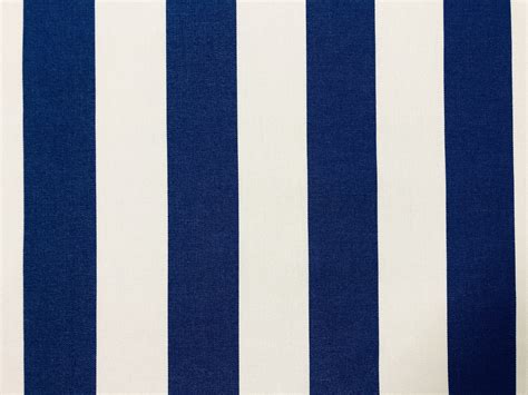 Royal Blue & White Striped DRALON Outdoor Fabric Acrylic Teflon Waterproof Upholstery Material ...