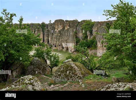 Volcanic tuff formation of rocks at Kilistra (Glystra), St Paul's Way ...