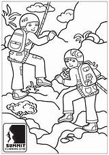 Mountain Climbing Climbers Coloring Page sketch template