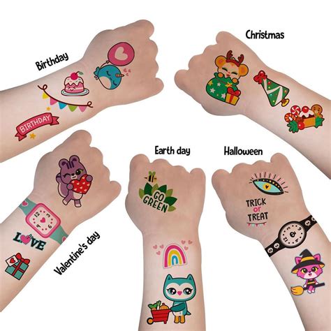 Temporary Tattoos for Kids (10 sheets/150 pcs inside) — SUYONCollection