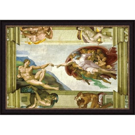 Sistine Chapel Ceiling: Creation of Adam by Michelangelo Buonarroti Giclee Print Oil Painting ...