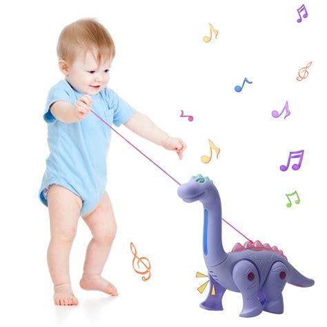 Fridja Walking Dinosaur Todler Toy with Light Up and Music, Kids ...