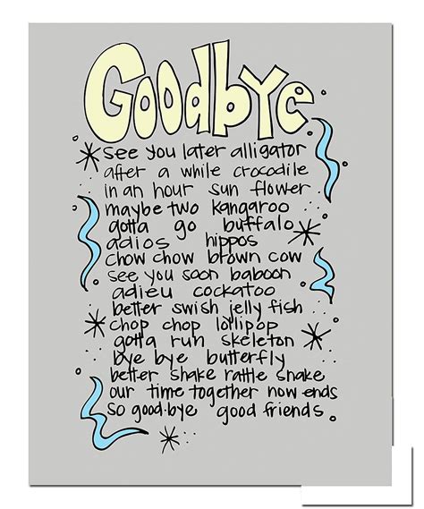 A Preschool Goodbye Poem Printable - Printable Calendars AT A GLANCE