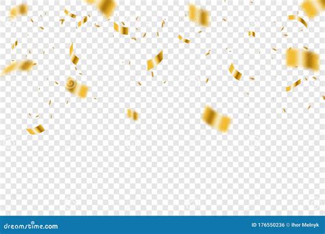 Gold Confetti Party Celebration. Stock Vector - Illustration of graphic ...