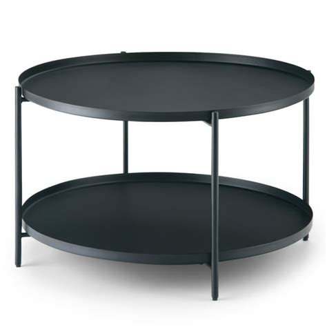 Brooklyn + Max Thompkins and Metal 32 inch Wide Round Modern Industrial Metal Coffee Table in ...