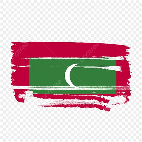 Maldives Clipart Hd PNG, Maldives Flag Transparent With Watercolor Paint Brush, Maldives ...