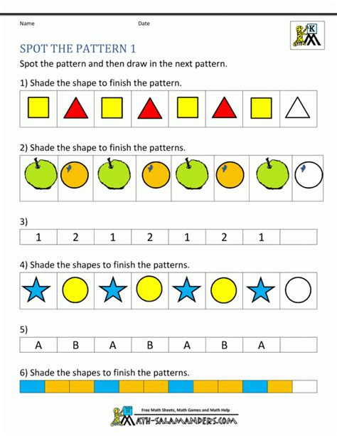 Finding Patterns In Numbers Worksheets — db-excel.com