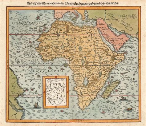 Ancient Map of Africa 1590 Very Rare Fine Reproduction | Etsy