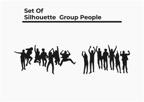 Group Of People Silhouette Vector Art, Icons, and Graphics for Free Download