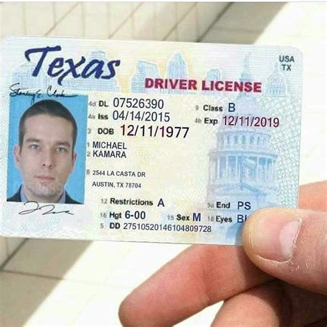 Fake Texas Drivers License Template