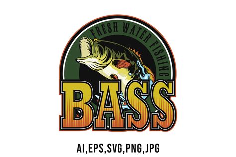 Bass Fishing Logo Template Graphic by raulyufitraf · Creative Fabrica