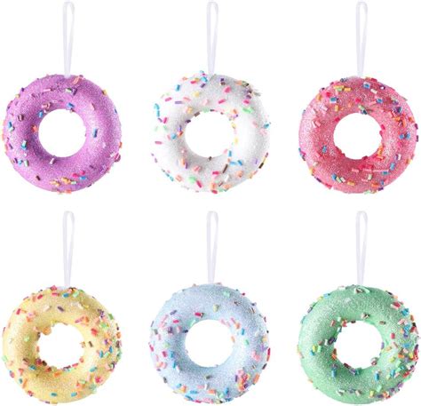 Amazon.com: Donut ChristmasParty Decorations Ornaments, 6Pcs Hanging ...