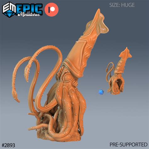 3D Printable Giant Squid / Evil Octopus / Tentacle Beast / Underwater ...