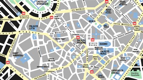 Milano Milan Italy .:. CiaoMilano .:. printable pdf map of the city center