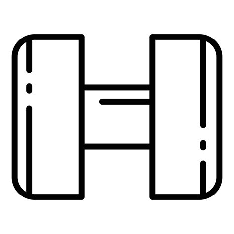 Rubber dumbbell icon, outline style 14308954 Vector Art at Vecteezy