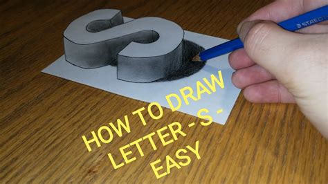 How To Draw 3d Letter S