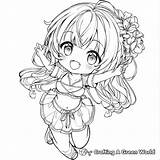 Anime Girl Full Body Coloring Pages  Free & Printable sketch template
