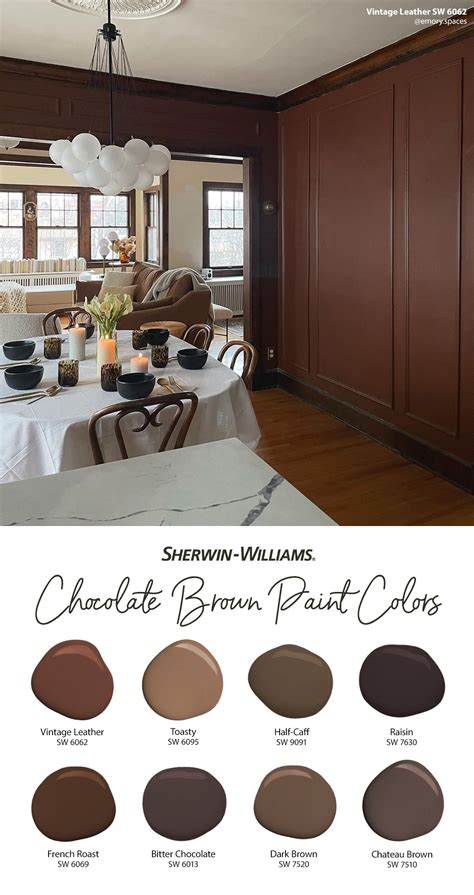 chocolate brown paint colors in the dining room