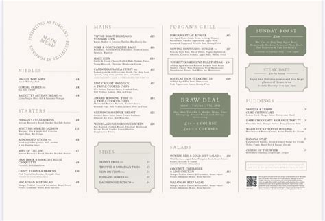 Forgan’s Broughty Ferry Dundee's full menu online