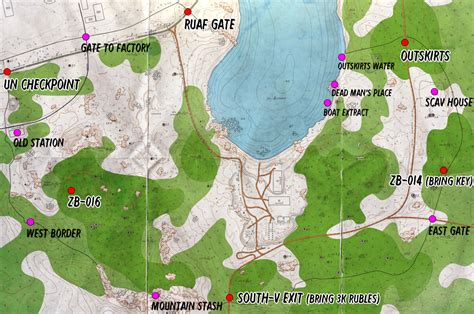 Tarkov Customs Map Extraction Points